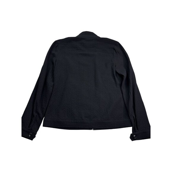 Orvis Womens Black Textured Jacket Size S (6/8) Rayon Blend Full Zip Lightweight - Picture 3 of 6